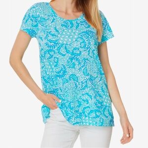 Lilly Pulitzer Goombay Grooves Etta scoop neck, Short Sleeve Tee